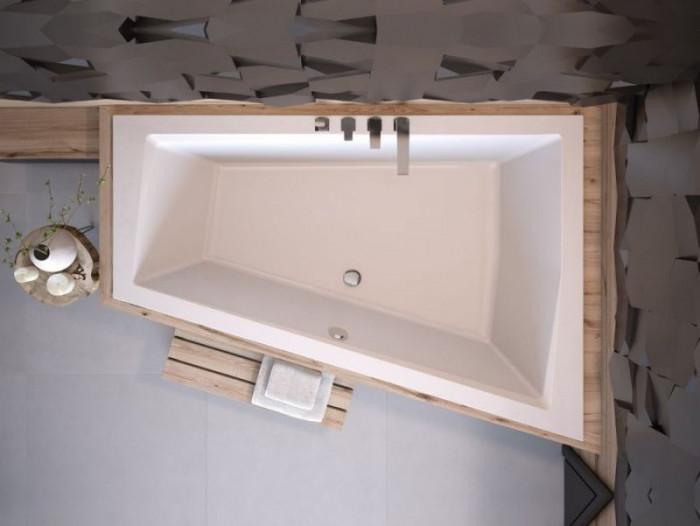 Ванна акрилова INTIMA DUO SLIM 170х125 Права (соло), без ніг