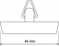Корок для кухонної мийки до ланцюжка гумовий 6/4 " 45 мм HC57-45