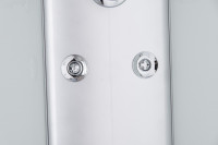 Бокс душовий з гідромасажем з високим піддоном MIXXUS STRONG SBH01-90x90x215-GR SATIN сіре тоноване скло 4мм (MI6889)
