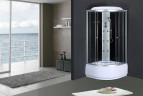 Бокс душовий з гідромасажем з високим піддоном MIXXUS STRONG SBH01-90x90x215-GR SATIN сіре тоноване скло 4мм (MI6889)