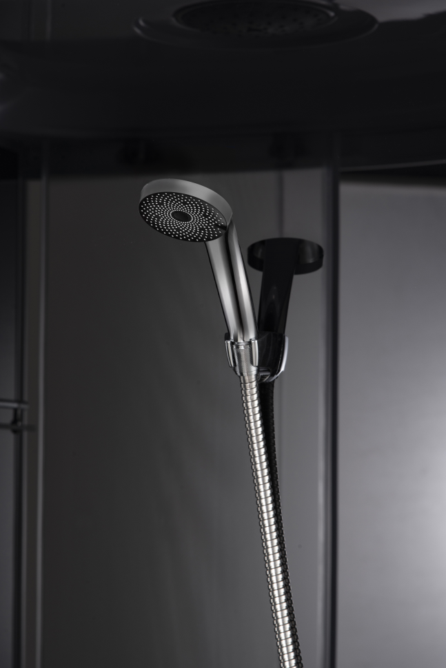 Бокс душовий з гідромасажем з високим піддоном MIXXUS STRONG SBH01-90x90x215-GR SATIN сіре тоноване скло 4мм (MI6889)