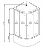 Бокс душовий з гідромасажем з високим піддоном MIXXUS STRONG SBH01-90x90x215-GR SATIN сіре тоноване скло 4мм (MI6889)