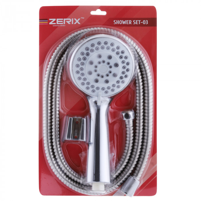 Душовий набір (шланг, лійка, кронштейн) Zerix Shower SET-03 (ZX3097)