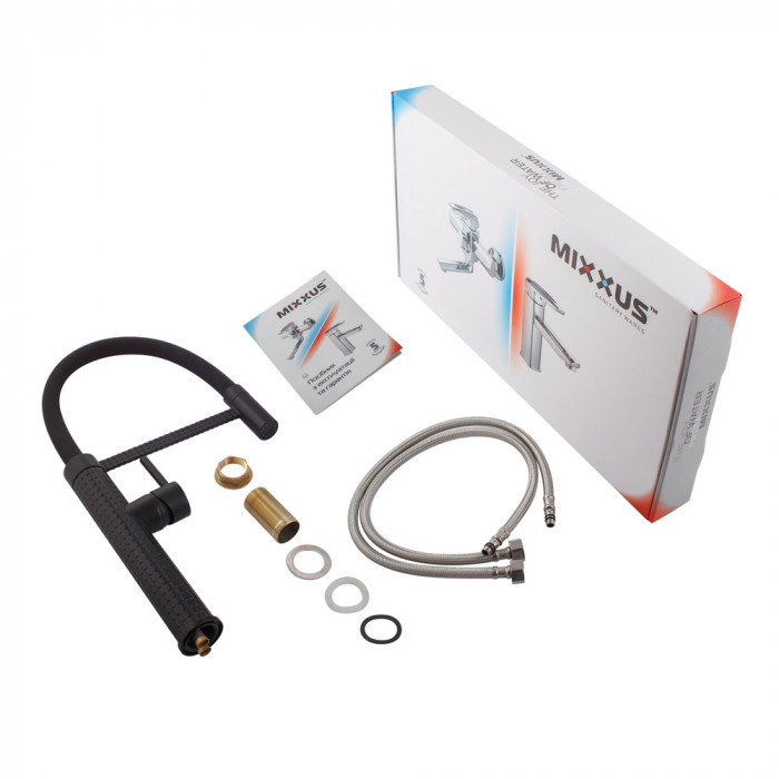 Змішувач для кухні Mixxus Premium Oliwer 017 BLACK REFL.BLACK (MI6966)