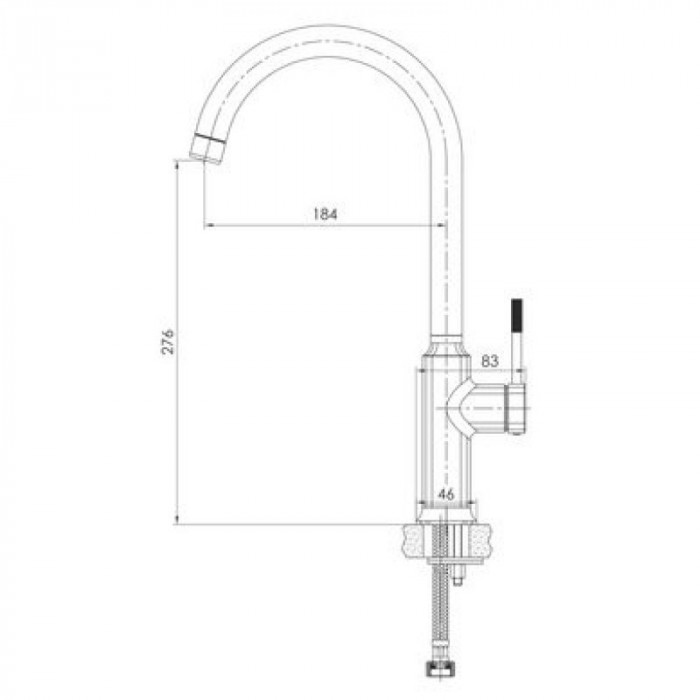 Змішувач для кухні IMPRESE BRENTA нікель, 25 мм ZMK081906150