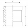 З'єднувальна муфта Koer KF.C06.WN - 1/2'' (Без нікелю) (KR3025)