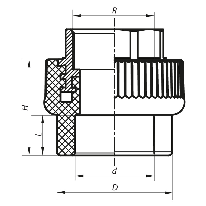 З'єднувальна муфта ВР 63x2F PPR Koer K0093.PRO (KP0111)
