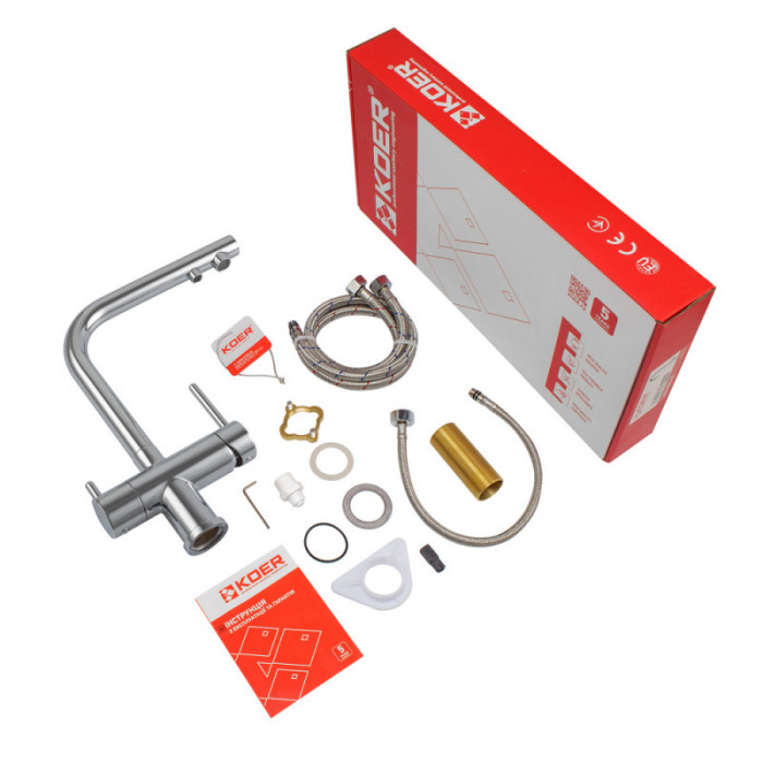 Змішувач для кухні з виходом для питної води KOER KB-72001-01 (KR3391)