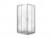 Кабина квадратная MODERN 90x90x185 универсальная: стекло grigio, профиль хромированный