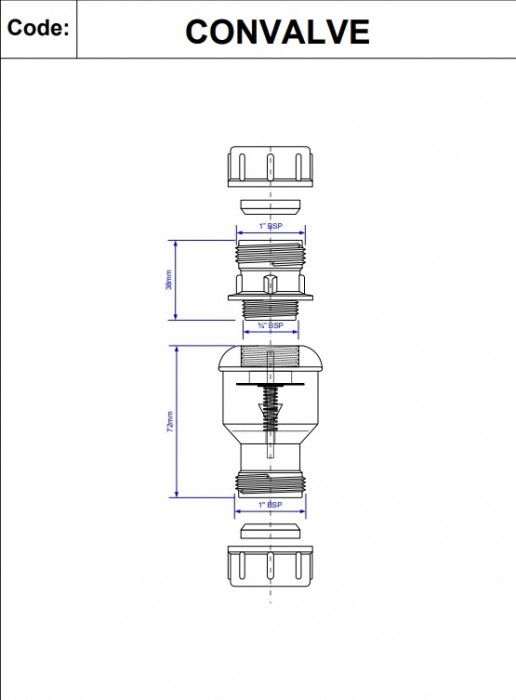 Распределитель поворотный мембранный 22х22 мм.