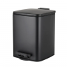 Відро для сміття з плавним закриттям квадратне Zerix Kubix-TC0106 Black 6 л колір чорний (ZX5890)