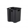 Відро для сміття з плавним закриттям квадратне Zerix Kubix-TC0106 Black 6 л колір чорний (ZX5890)