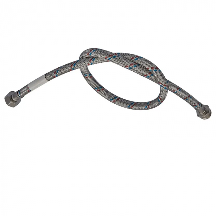 Гнучкий шланг для підключення води гайка 1/2'' - Штуцер 1/2'' (80 см) Zerix (ZX1564)