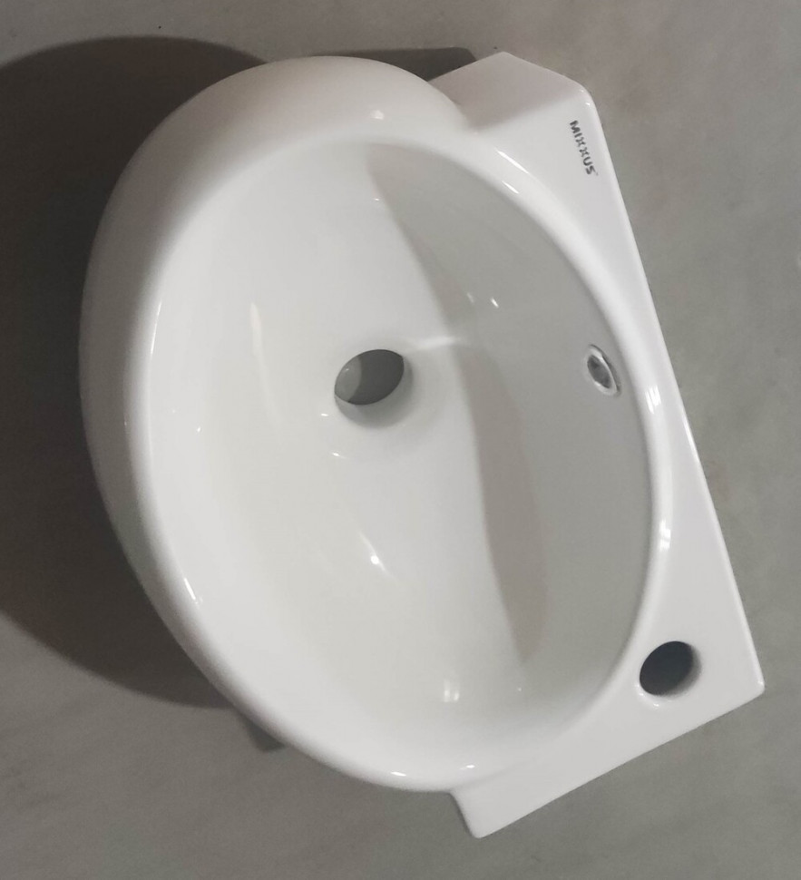Раковина підвісна MIXXUS PREMIUM DIVERSE-1201-L 400х215х140mm (отвір під змішувач, перелив) (MP6507)