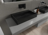 Умывальник (раковина) MEXEN AVA 60 BLACK MATT B/O накладной подвесной