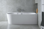 Ванна акрилова ZOYA ретро 150х75 права з сифоном клік-клак хром