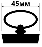 Корок для кухонної мийки з ручкою гумовий 6/4 "  45 мм HC59-45