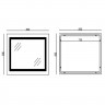 Дзеркало Mixxus WARM MR02-80x80 з Led Touch, Anti-fog, димером, регулятором яскравості, годинником (MI6934)