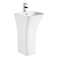 Раковина моноблок MIXXUS BEVEL-1101 450х435х830mm (отвір під змішувач, перелив) (MI6697)