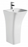 Раковина моноблок Mixxus BEVEL-1101 з отвором під змішувач та переливом 450х435х835mm (MI6697)
