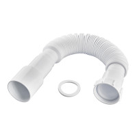 Гофротруба сполучна Zerix GN-01-A з накидною гайкою 1 1/2" (310-650 мм) (ZX5095)