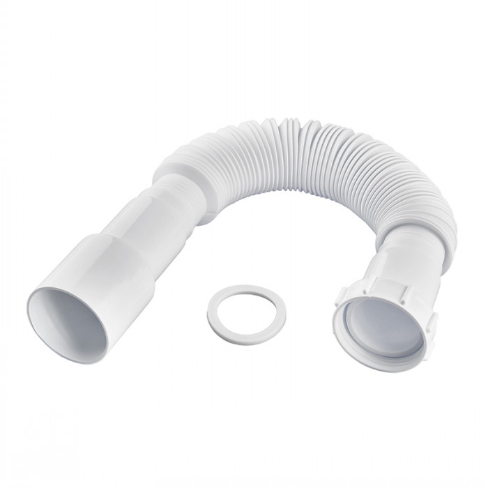 Гофротруба сполучна Zerix GN-01-A з накидною гайкою 1 1/2" (310-650 мм) (ZX5095)