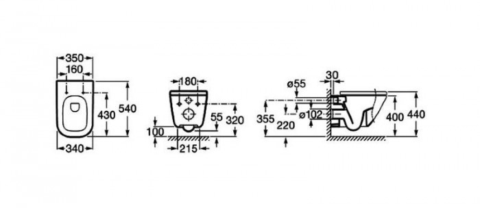 Унитаз подвесной Roca The Gap без сидения, цвет белый A346477000