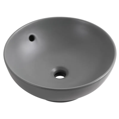 Раковина накладна Mixxus Premium TOPPER-0201 GRAY 410x410x165mm з переливом (MP6649)