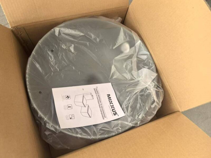 Раковина накладна Mixxus Premium TOPPER-0201 GRAY 410x410x165mm з переливом (MP6649)