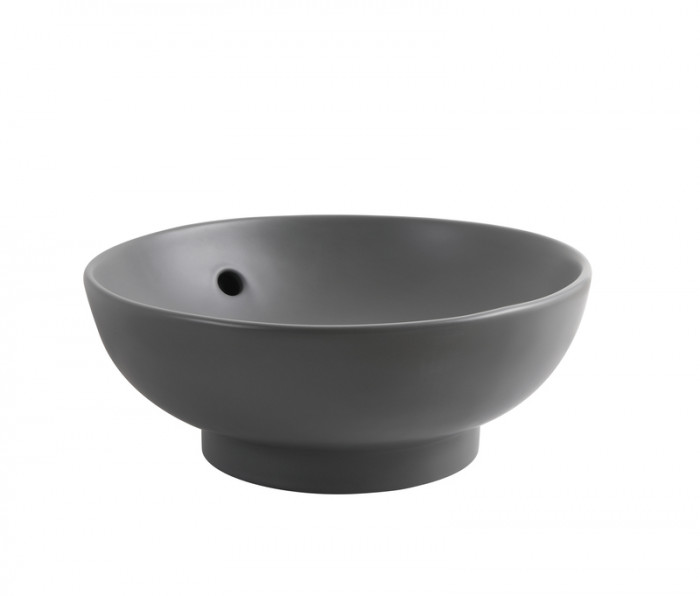 Раковина накладна Mixxus Premium TOPPER-0201 GRAY 410x410x165mm з переливом (MP6649)