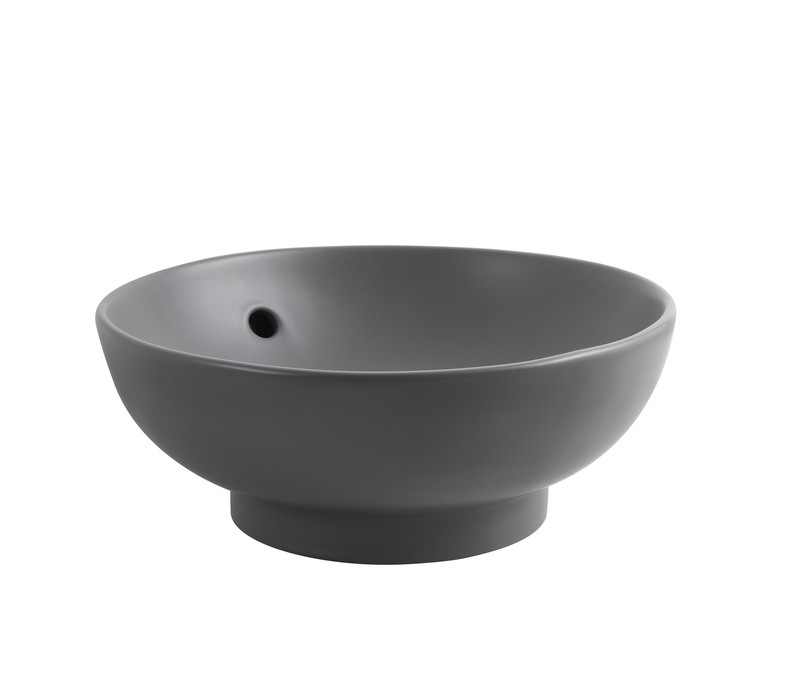 Раковина накладна Mixxus Premium TOPPER-0201 GRAY 410x410x165mm з переливом (MP6649)