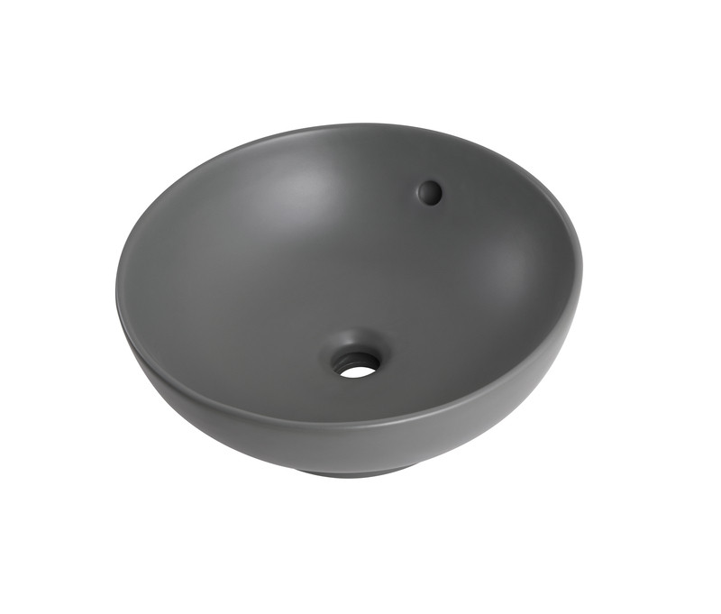 Раковина накладна Mixxus Premium TOPPER-0201 GRAY 410x410x165mm з переливом (MP6649)