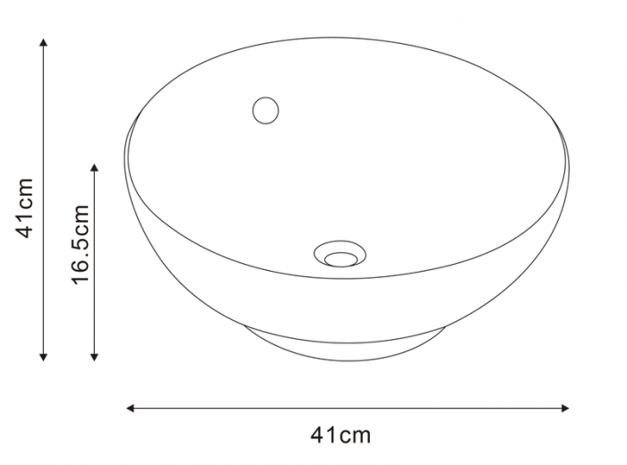 Раковина накладна Mixxus Premium TOPPER-0201 GRAY 410x410x165mm з переливом (MP6649)