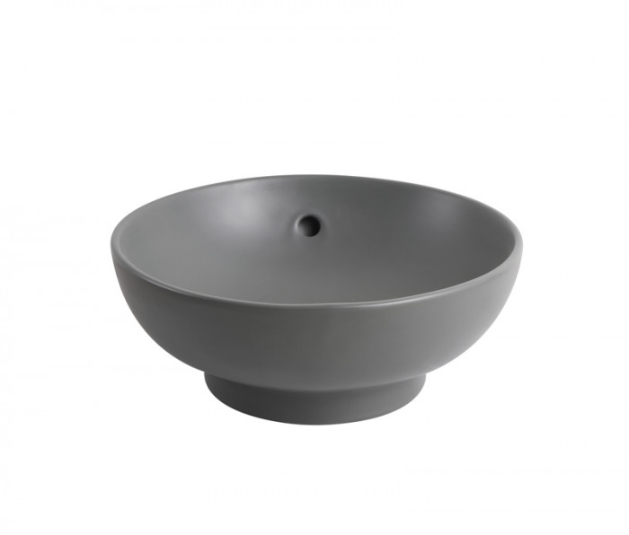 Раковина накладна Mixxus Premium TOPPER-0201 GRAY 410x410x165mm з переливом (MP6649)