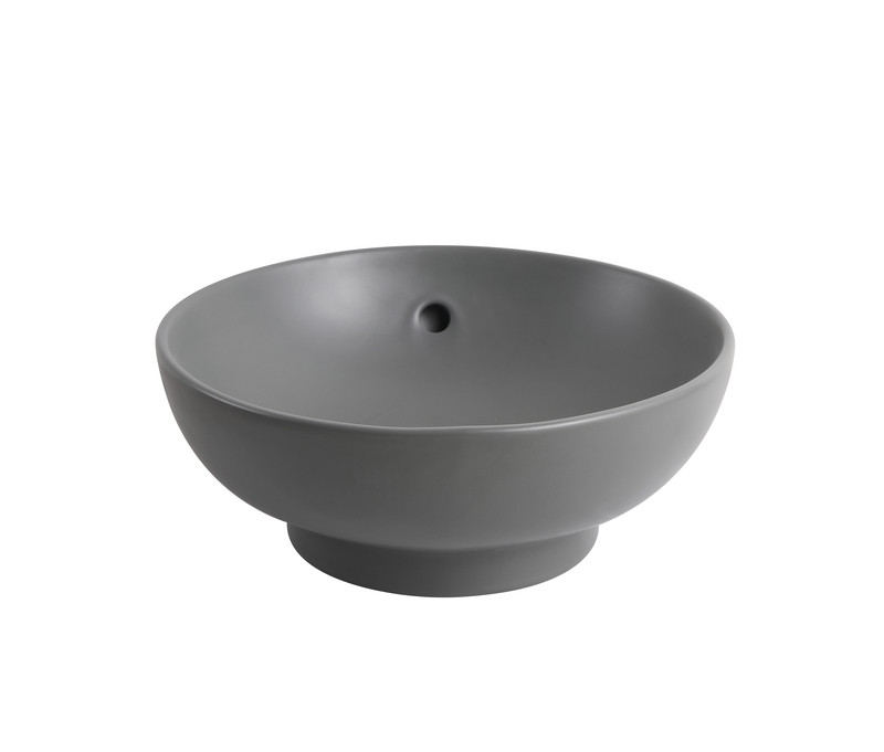 Раковина накладна Mixxus Premium TOPPER-0201 GRAY 410x410x165mm з переливом (MP6649)
