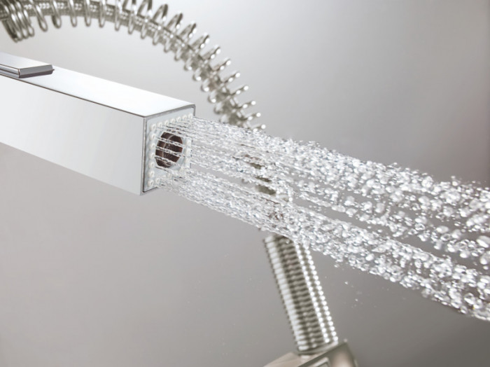 Змішувач для кухні з гнучким виливом Grohe Eurocube (31395000)