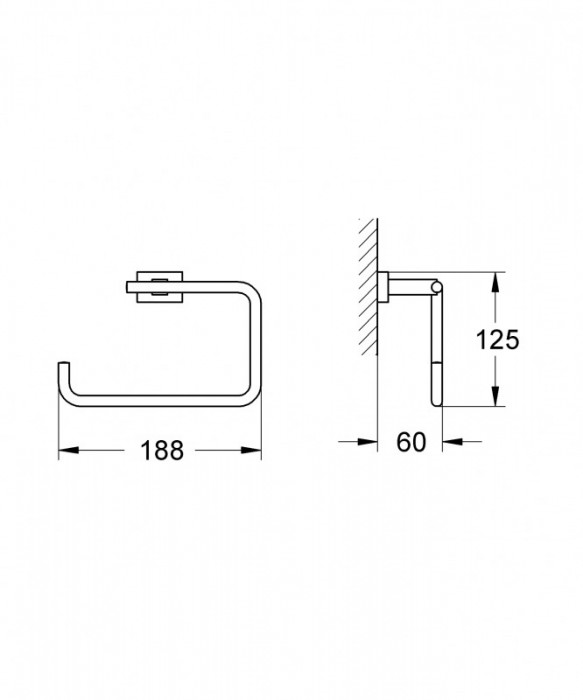 Кільце для рушника Grohe Essentials Cube New (40510001)