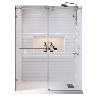 Двері в нішу Koer SR SD06-140x220-TR-01 прозоре скло Easy Clean 8мм, хром (KR5368)