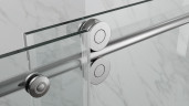 Двері в нішу Koer SR SD06-140x220-TR-01 прозоре скло Easy Clean 8мм, хром (KR5368)