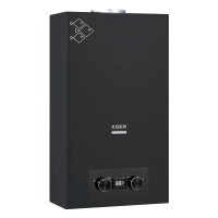 Газова колонка Koer KWH.G0110 BLACK димохідна 10 л/хв, колір чорний (KR5554)