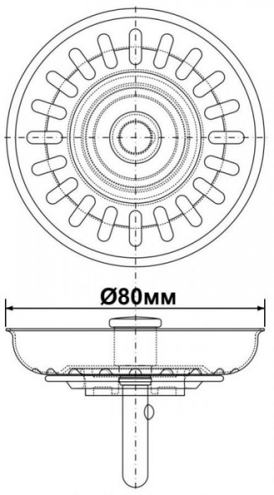 Сито для сифона мойки BWSTSS-TOP