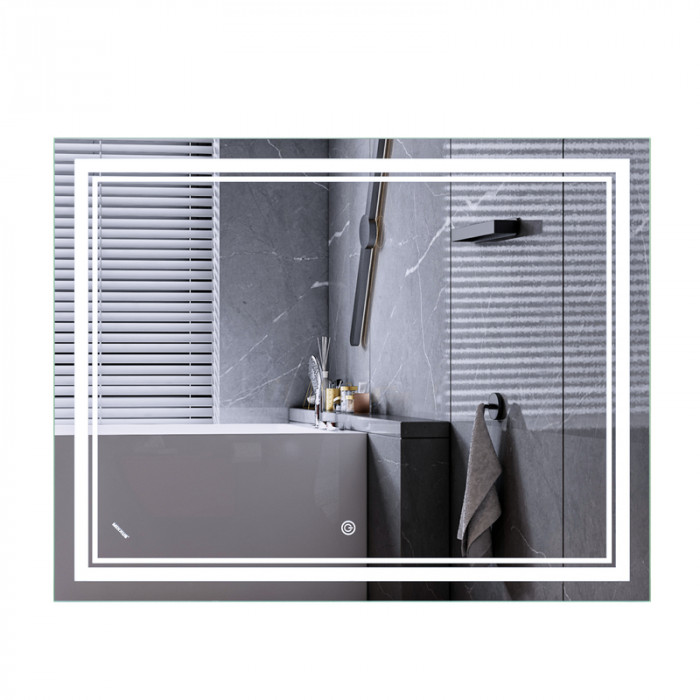 Дзеркало Mixxus Premium QUADRO MR20-90x70-Reverse з Led Touch, Anti-fog, димером, регулятором яскравості (MP6621)