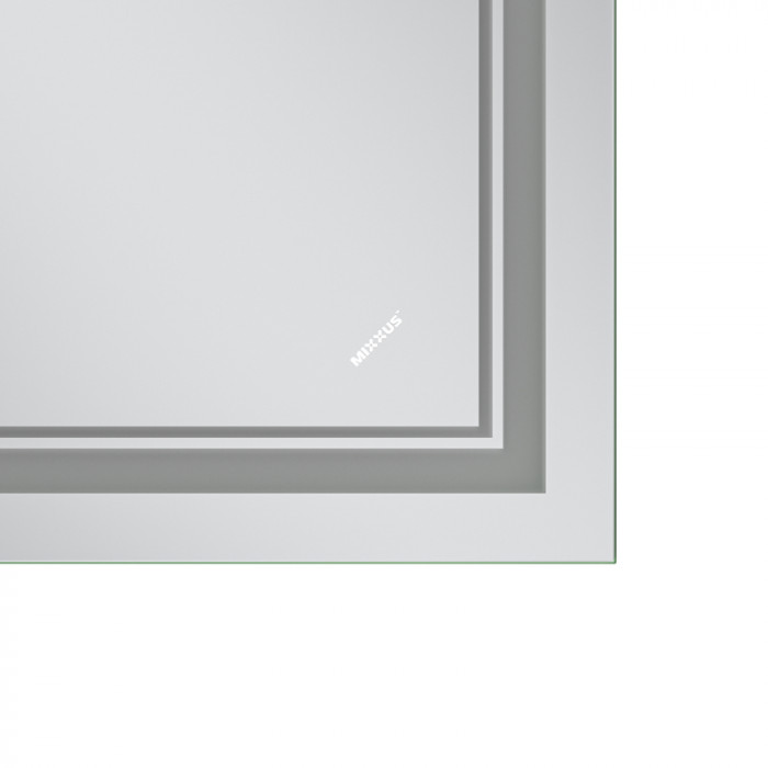 Дзеркало Mixxus Premium QUADRO MR20-90x70-Reverse з Led Touch, Anti-fog, димером, регулятором яскравості (MP6621)