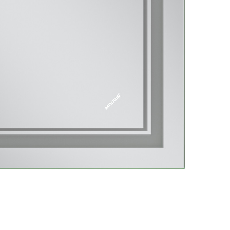 Дзеркало MIXXUS PREMIUM QUADRO MR20-90x70-REVERSE з LED Touch, Anti-fog, димером, рег. яскравості (MP6621)