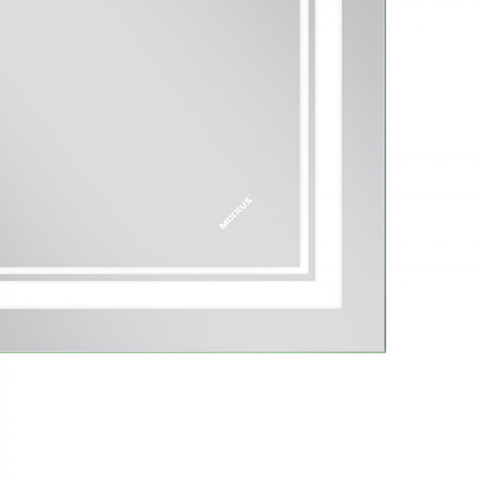 Дзеркало Mixxus Premium QUADRO MR20-90x70-Reverse з Led Touch, Anti-fog, димером, регулятором яскравості (MP6621)