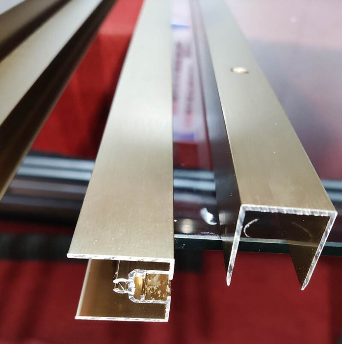 Душова кабіна без піддону Koer SR SC10-90x90x195-TR-12 прозоре скло Easy Clean 6мм, матове золото (KR5943)