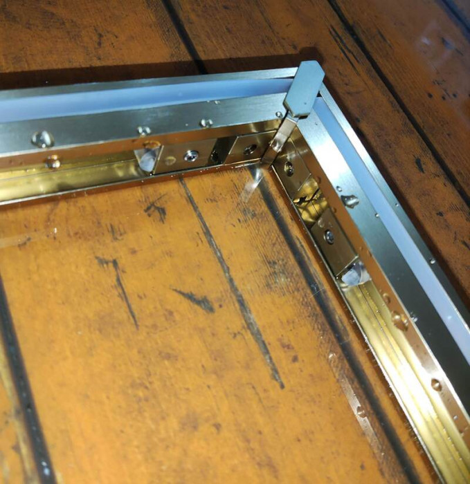 Душова кабіна без піддону Koer SR SC10-90x90x195-TR-12 прозоре скло Easy Clean 6мм, матове золото (KR5943)