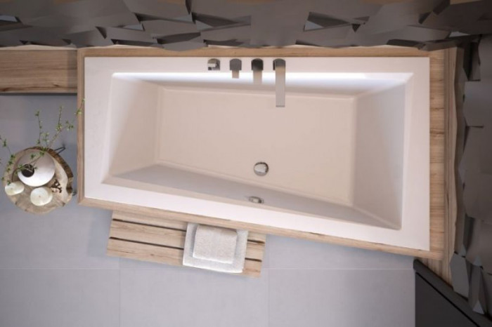 Ванна акрилова INTIMA SLIM 160х90 Права (соло) без ніг