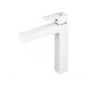 Змішувач для умивальника Plamix Kubus-001 HIGH SET White (з підведенням) (PM0672)
