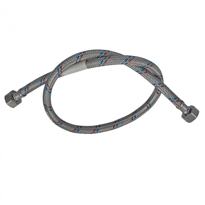 Гнучкий шланг для підключення води гайка 1/2'' - гайка 1/2'' (180 см) Zerix (ZX1557)